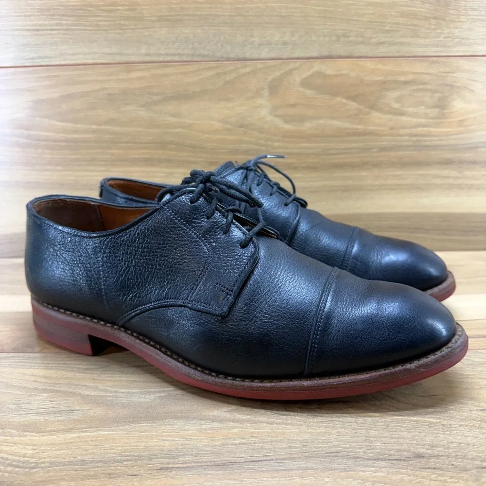 Allen Edmonds Oxford Dress Shoes Mens 9.5 E Black Business Money Cap Toe Dainite